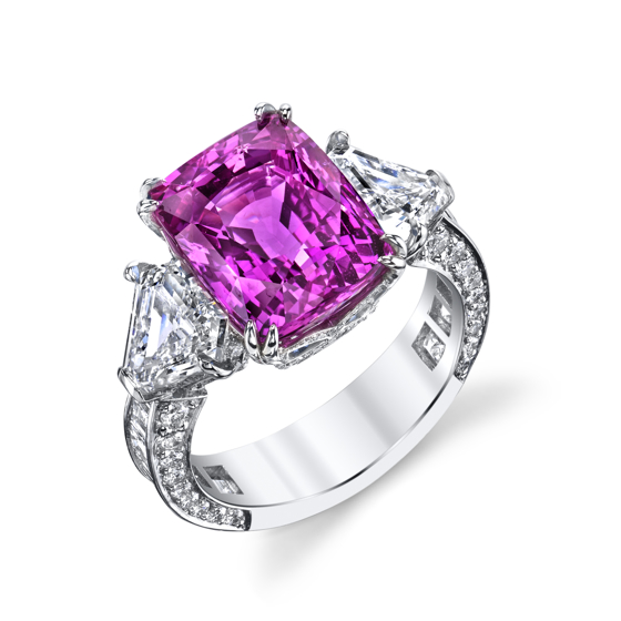 Darren McClung original Pink Sapphire & Diamond ring