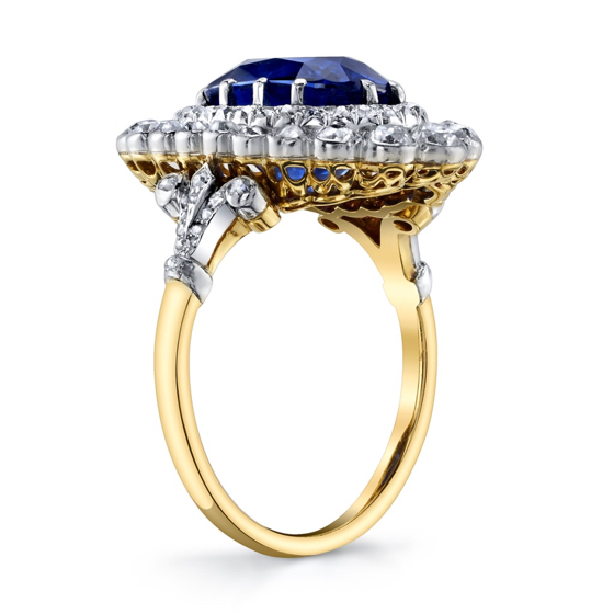 French Belle Epoque c. 1900 sapphire ring, Darren McClung Estate & Precious Jewelry Palo Alto