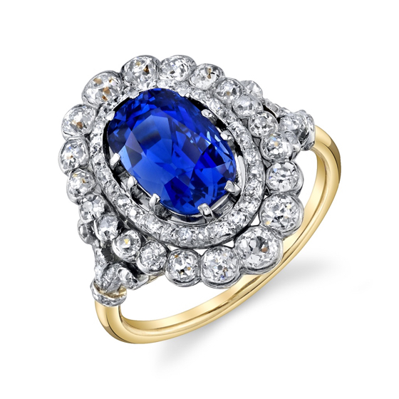 French Belle Epoque c. 1900 sapphire ring, Darren McClung Estate & Precious Jewelry Palo Alto