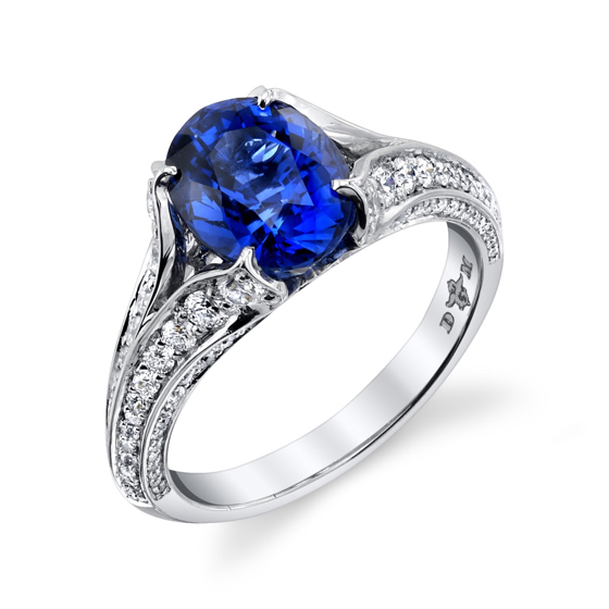 Original 3.63 cts. Sapphire and Diamond ring