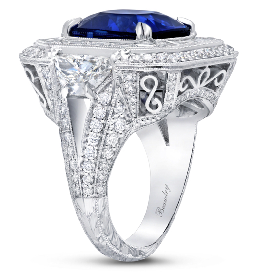 Custom designed Sapphire and Diamond ring by Darren McClung & Michael Beaudry